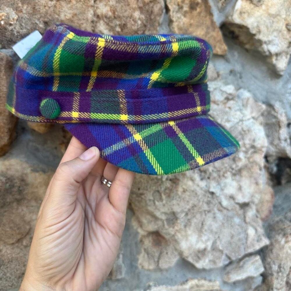 Manhattan Hat Company Plaid Newsboy Cap One Size